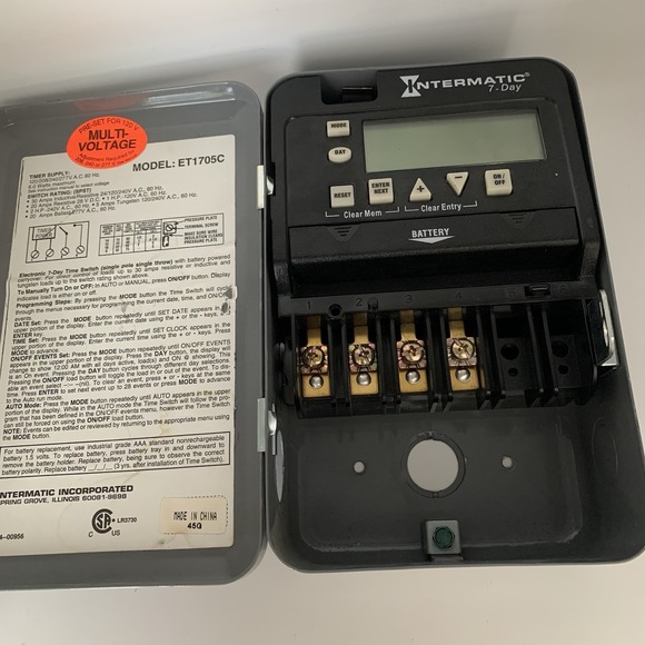 INTERMATIC ET1705C 7-Day Electronic Time Switch With Case - Picture 1 of 9